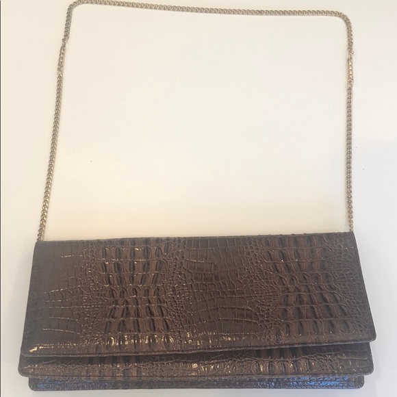 Brown foe snake skin clutch - Picture 6 of 10